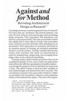 Against and for Method. Revisiting Architectural Design as Research | Jan Silberberger | 9783856764135 | gta Verlag