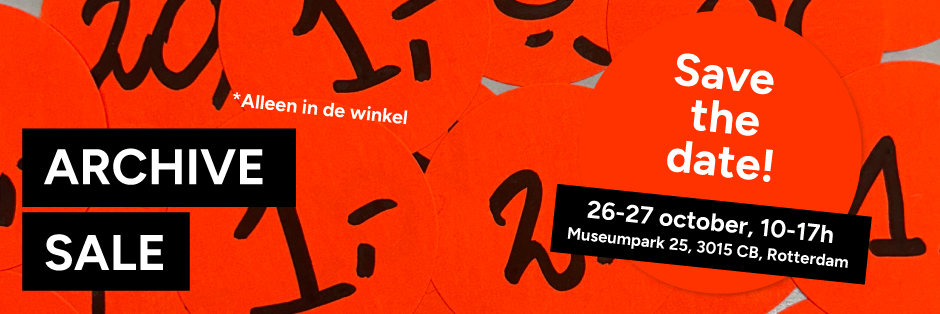 Archive Sale, 26 en 27 October van 10 tot 17 uur, Museumpark 25